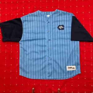 Carolina Tar Heels light blue button up mesh Jersey